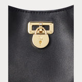Lauren Ralph Lauren Leather Small Tanner Shoulder Bag in Black