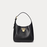 Lauren Ralph Lauren Leather Small Tanner Shoulder Bag in Black