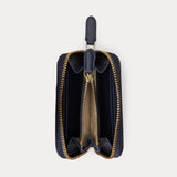 Lauren Ralph Lauren Leather Zip Wallet French Navy