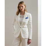 Lauren Ralph Lauren Linen-Blend Twill Blazer In White