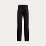 Lauren Ralph Lauren Linen Wide-Leg Trouser in Black