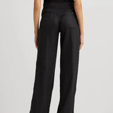 Lauren Ralph Lauren Linen Wide-Leg Trouser in Black