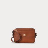 Lauren Ralph Lauren Marcy Camera Medium Leather Crossbody In Lauren Tan