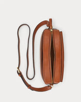 Lauren Ralph Lauren Marcy Camera Medium Leather Crossbody In Lauren Tan