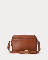 Lauren Ralph Lauren Marcy Camera Medium Leather Crossbody In Lauren Tan