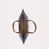 Lauren Ralph Lauren Medium Keaton Nylon Tote Bag in Carson Blue/Lauren Tan