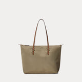 Lauren Ralph Lauren Medium Keaton Nylon Tote Bag in Clay