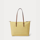 Lauren Ralph Lauren Medium Keaton Nylon Tote Bag in Lemon Sorbet/Lauren Tan