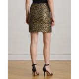 Lauren Ralph Lauren Metallic Ocelot Pencil Miniskirt