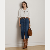 Lauren Ralph Lauren midi-length pencil Skirt In Atecco Wash