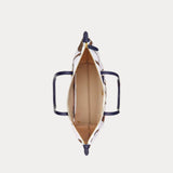 Lauren Ralph Lauren Nylon Medium Keaton Tote Bag Cream/Navy