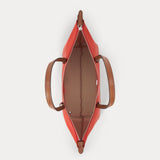 Lauren Ralph Lauren Nylon Medium Keaton Tote Bag In Bright Vermillion