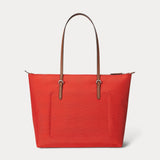 Lauren Ralph Lauren Nylon Medium Keaton Tote Bag In Bright Vermillion