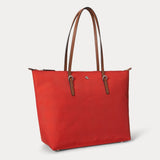 Lauren Ralph Lauren Nylon Medium Keaton Tote Bag In Bright Vermillion