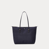 Lauren Ralph Lauren Nylon Medium Keaton Tote Bag In French Navy