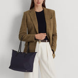Lauren Ralph Lauren Nylon Medium Keaton Tote Bag In French Navy