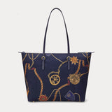 Lauren Ralph Lauren Nylon Medium Keaton Tote Bag In Navy