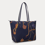 Lauren Ralph Lauren Nylon Medium Keaton Tote Bag In Navy