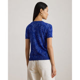 Lauren Ralph Lauren Paisley Short-Sleeve Jumper In Blue Multi