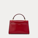 Lauren Ralph Lauren Patent Leather Small Farrah Satchel In Festive Red
