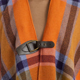 Lauren Ralph Lauren Plaid Fringe-Trim Twill Poncho