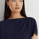 Lauren Ralph Lauren Pleated Stretch Jersey Tee