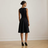Lauren Ralph Lauren Ponte Sleeveless Dress In Black