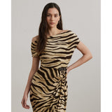 Lauren Ralph Lauren Print Buckle-Trim Off-the-Shoulder Dress