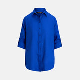 Lauren Ralph Lauren Relaxed Fit Linen Shirt In New Sapphire