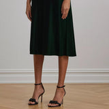 Lauren Ralph Lauren Sharae Velvet Skirt In Emerald Green