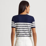 Lauren Ralph Lauren Short-sleeved sweater with logo stripes