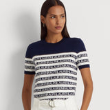Lauren Ralph Lauren Short-sleeved sweater with logo stripes