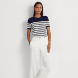 Lauren Ralph Lauren Short-sleeved sweater with logo stripes