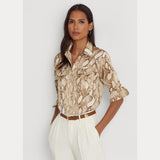 Lauren Ralph Lauren Snakeskin-Print Charmeuse Shirt