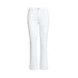 Lauren Ralph Lauren Straight Mid Rise Jeans In White