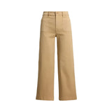 Lauren Ralph Lauren Stretch Chino Wide-Leg Cropped Trouser In Birch Tan