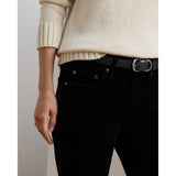 Lauren Ralph Lauren Stretch Corduroy Straight Trouser In Black