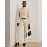 Lauren Ralph Lauren Stretch Corduroy Straight Trouser In Mascarpone Cream