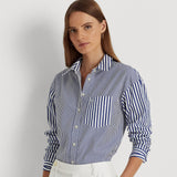 Lauren Ralph Lauren Striped Cotton Broadcloth Shirt