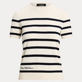 Lauren Ralph Lauren Striped Short-Sleeve Jumper In Cream/Navy
