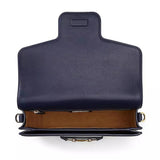 Lauren Ralph Lauren Sydnee Leather Shoulder Bag French Navy