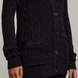 Lauren Ralph Lauren Taibert Long Cardigan In Black