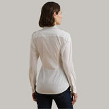 Lauren Ralph Lauren Tie-Front Cotton-Blend Shirt In White