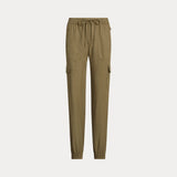 Lauren Ralph Lauren Twill Cargo Ankle Trouser in Green