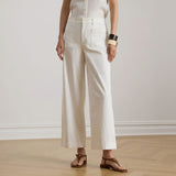 Lauren Ralph Lauren Yurshane Cropped Flat Front Pant In White