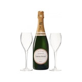 Laurent Perrier La Cuvee Champagne 75cl with + 2 Glasses Gift Set