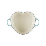 Le Creuset Cast Iron Heart Casserole with Stainless Steel Heart Knob 20cm Sea Salt