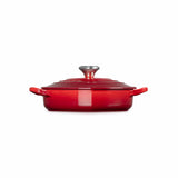 Le Creuset Cast Iron Heart Dish with Stainless Steel Heart Knob 20cm Cerise