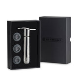 Le Creuset WA137 Wine Pump With 3 Stoppers Black Nickel