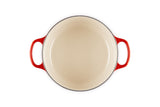 Le Creuset Cast Iron Christmas Round Casserole L'Etoile In Cerise